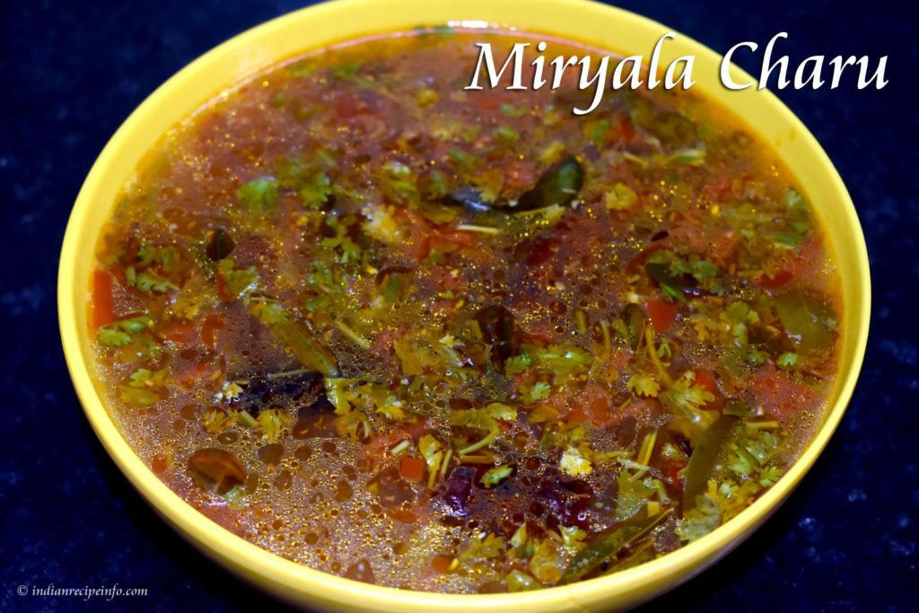 Pepper Rasam For Cold And Cough | Miryala Charu - Indian Recipe Info